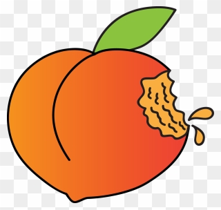 Pie Clipart Half Eaten - Eat A Peach Clipart - Png Download