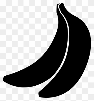 Svg Black And White Download Bananas Clipart Fresh - Banana - Png Download