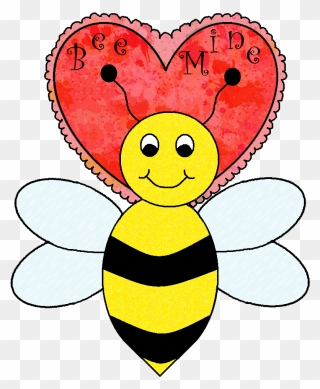 Clipart Bee Valentines Day, Clipart Bee Valentines - Bee Clipart - Png Download