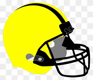 Yellow Football Helmet Clip Art At Clker - Yellow Football Helmet Clipart - Png Download