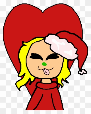 Christmas Girl Lil Santa Hat Uwu Cartoon Clipart Png - Portable Network Graphics Transparent Png
