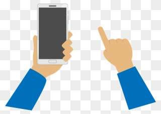 Download Mobile Cell Phone In Hand Png Transparent - Hand Phone Vector Png Clipart