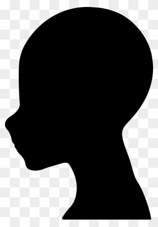 Head,silhouette,neck - Silhouette Child Side Profile Clipart