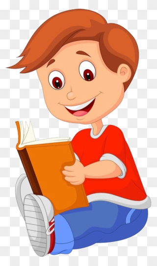 Reading Villain Clipart Vector Read Book - Boy Reading Book Clipart - Png Download