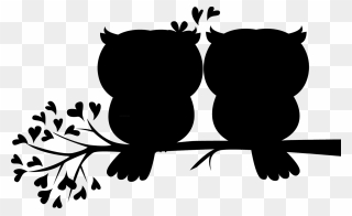 Owl Bird Of Prey Beak Clip Art - Owl Happy Valentines Day - Png Download