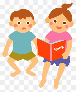 Children Reading Book Clipart - Picture Book - Png Download