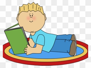 Kid Reading Clipart - Png Download