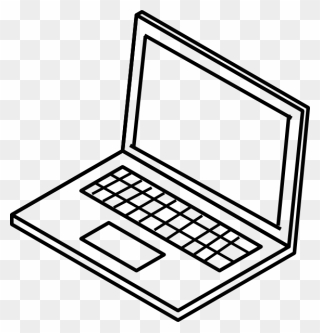 Laptop Computer Clip Art - Laptop Clipart Black And White - Png Download