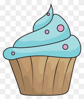 Blue Cupcake Clipart - Cupcake Clipart - Png Download