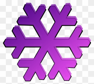 Purple Snowflake Clip Art - Purple Snowflake Clipart - Png Download