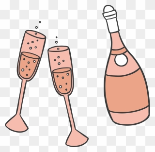 Wine Clip Party, Picture - Celebration Champagne Bottle Clip Art - Png Download