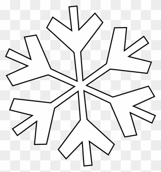 Snowflake Words Clipart Clip Art Royalty Free Download - Simple Snowflake Clipart Black And White - Png Download