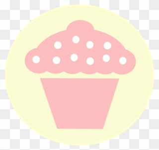 Polka Dot Cupcake Black Clip Art At Clker - Png Download