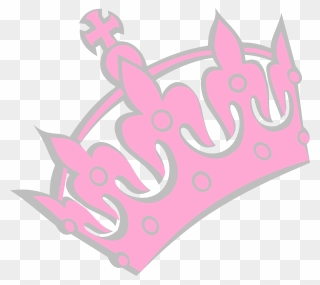 Pink Tiara Left Clip Art - Left Tilted Pink Crown - Png Download