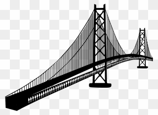 Clip Art Black And White Stock Golden Gate Bridge Clipart - Golden Gate Bridge - Png Download