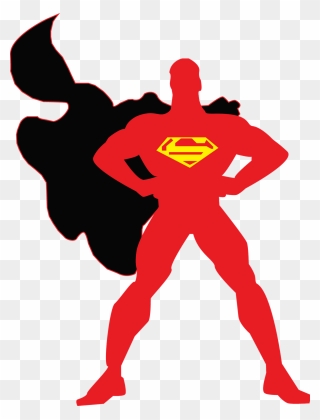Transparent Drying Towel Clipart - Superman Outline Png