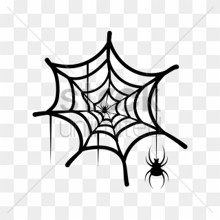 Drawn Spider Web Illustration Png - Spider Web Cartoon Png Clipart