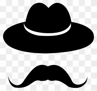 Top Hat Moustache Cowboy Hat - Clip Art Black Hat Png Transparent Png