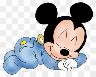 Baby Mickey Mouse Sleeping Clipart Png - Baby Mickey Mouse Sleeping Transparent Png