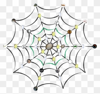 Transparent Spiderweb Clipart - Паутина Олдскул Эскиз - Png Download