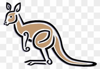Kangaroo Clipart Mammal - Kangaroo Drawing - Png Download