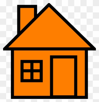 Orange House Clipart Clip Free Home Clipart Orange - Orange House Clipart - Png Download