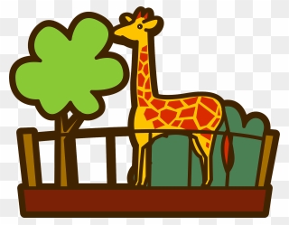 Giraffe Animal Zoo Clipart - Zoo Clipart - Png Download