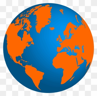 Clipart Globe Orange, Clipart Globe Orange Transparent - Blue And Orange Earth - Png Download