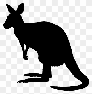 Transparent Kangaroo Cartoon Png - Kangaroo Silhouette Png Clipart
