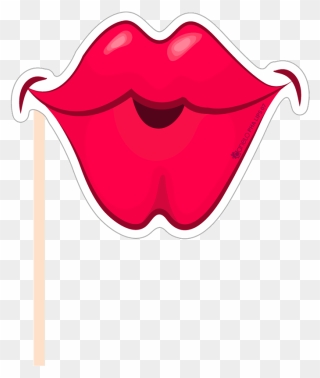 Party Photobooth Props Figure Lips - Lips Photo Booth Props Clipart