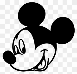 Mickey Mouse Minnie Mouse Black And White Clip Art - Mickey Mouse Head Black And White - Png Download