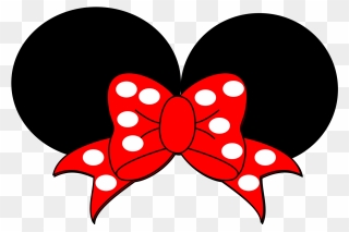 Minnie Mouse Svg Clip Arts - Minnie Mouse Ears Transparent Background - Png Download