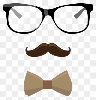 Vector Glasses Beard Free Clipart Hd Clipart - Corbata Y Lentes Png Transparent Png