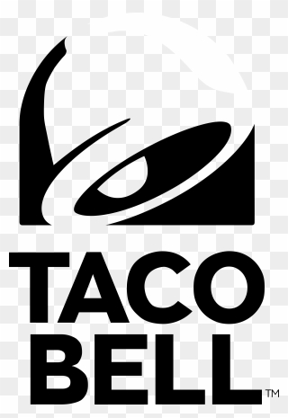 Taco Bell Black And White Transparent & Png Clipart - Taco Bell Black And White Logo