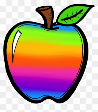 Transparent Clipart Rainbows - Transparent Background Apple Clipart - Png Download