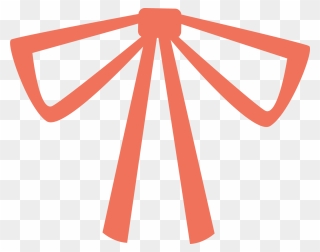 Orange Clipart Bow Tie - Shoelace Knot - Png Download
