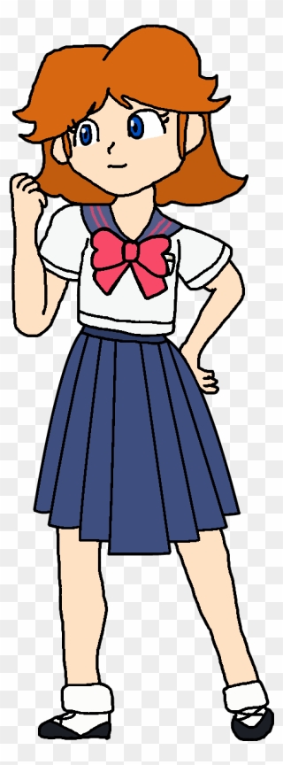 Uniform Clipart Secondary School - Girl In School Uniform High School Clipart - Png Download