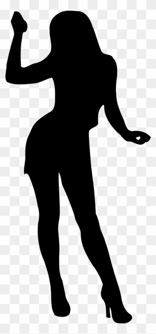 Model Clipart Shadow - Silhouette Woman Clipart - Png Download