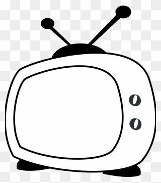 Television Clipart Coloring - Line Art - Png Download