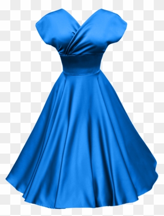 Transparent Prom Dress Clipart - Blue Dress Png