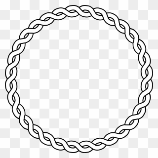 Circle Of Rope Clipart Black And White Png Freeuse - Circle Black And White Logo Transparent Png