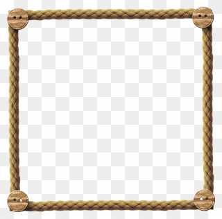 Borders And Frames Rope Picture Frames Clip Art - Rope Design Photo Frame - Png Download