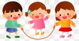 Children Skipping Rope Clipart - 遊ぶ 子供 イラスト 無料 - Png Download