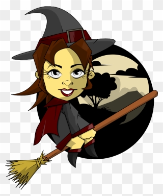 Free To Use Public Domain Witch Clip Art - Combinación Br - Png Download