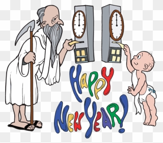 New Year Child Free - Old And New Year Clip Art - Png Download