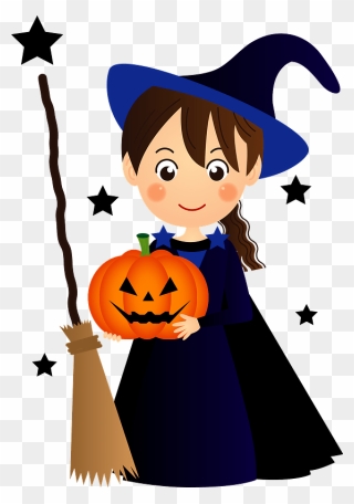 Witch Halloween Clipart - Sticker - Png Download
