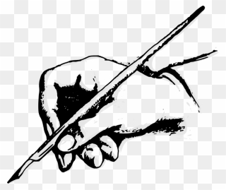 Quill Clipart Hand Holding - Clipart Pen Writing - Png Download