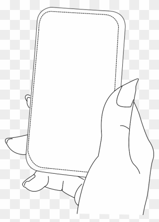 Transparent Holding Iphone Png - Smartphone Clipart