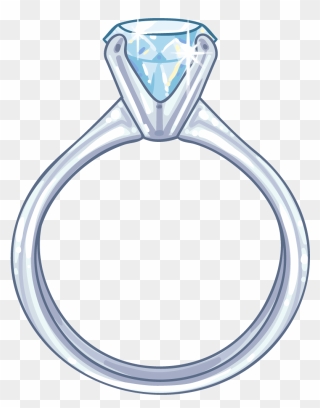 Transparent Engagement Ring Clipart Transparent - Drawing Of Diamond Rings - Png Download