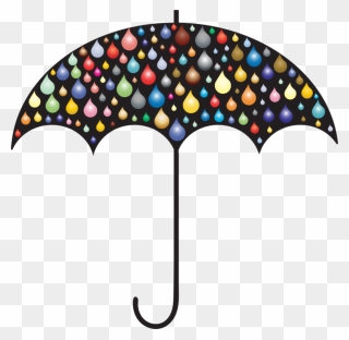 Line,fashion Accessory,rain - Rain Drop Umbrella Clip Art - Png Download